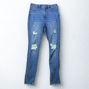 Hollister Jeans Womens 5R Curvy High Rise Skinny Distressed Stretch Denim 26x27